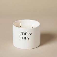 Amore Double Wick Candle - Mr & Mrs