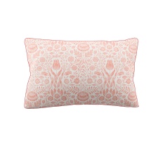Laura Ashley Ashstead Damask Pillowcase Pair - Natural & Coral