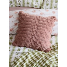 Laura Ashley Brady Scalloped Cushion - Old Rose
