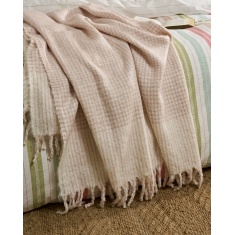Laura Ashley Lyngate Throw - Plaster Pink