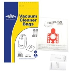 Electrue F/J/M Filter-Flo Synthetic Dust Bags (Pack of 5 with 2 Cut to size Filters)