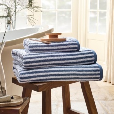 Christy Portobello Stripe Cotton Towel - Chalk Blue Christy Portobello Stripe Cotton Towel - Chalk Blue