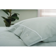 The Lyndon Company Southport Stripe Duvet Set - Green