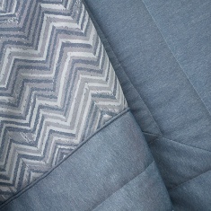 Portfolio Antibes Quilted Throw - Blue