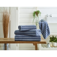Deyongs Malmo Stripe Towel - Blue/White