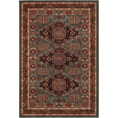 Mastercraft Kashqai 4308/400 Wool Royal Rug - Green/Red