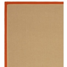 Asiatic Bordo Boucle Border Rug - Rust/Linen