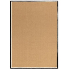 Asiatic Bordo Herringbone Border Rug - Charcoal/Cream