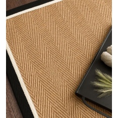 Asiatic Bordo Herringbone Border Rug - Charcoal/Cream