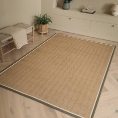 Asiatic Bordo Herringbone Border Rug - Khaki/Cream Asiatic Bordo Herringbone Border Rug - Khaki/Cream