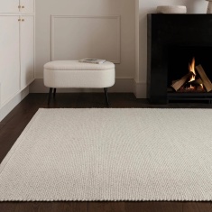 Asiatic Finley Modern Plain Rug - Ivory Marl