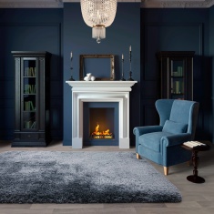Asiatic Plush Luxury Shaggy Rug - Airforce Blue