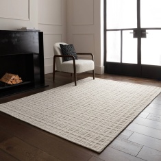 Asiatic Thatch Modern Plain Rug - Ecru