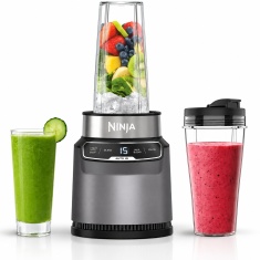Ninja BN500UK Motorised Compact Blender with Auto-iQ - Dark Grey