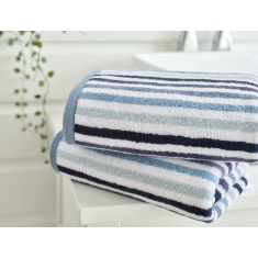 Deyongs Bliss Linear Stripe Towel - Blue