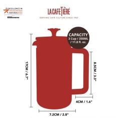 La Cafetiere Pisa 3 Cup Cafetiere 350ml - Green