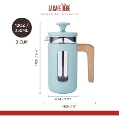 La Cafetiere Pisa 3 Cup Cafetiere 350ml - Sky Blue