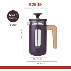La Cafetiere Pisa 3 Cup Cafetiere 350ml - Purple