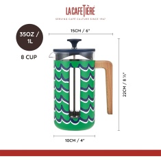 La Cafetiere Pisa 8 Cup Cafetiere 1L - Swirl