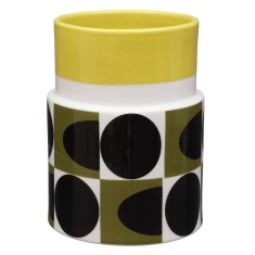 Orla Kiely Spot Square Oval Utensil Pot - Yellow