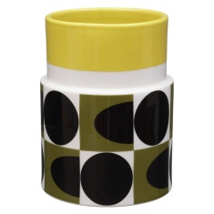 Orla Kiely Spot Square Oval Utensil Pot - Yellow