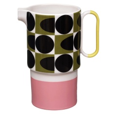 Orla Kiely Spot Square Oval Pitcher Jug 1.5L - Pink