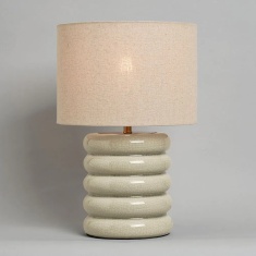 BHS Florence Flump Table Lamp - Ivory