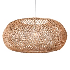 BHS Kyle Large Oval Rattan EasyFit Shade 60cm - Natural