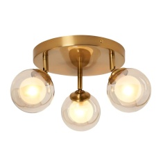 BHS Vanity 3 Light Spotlight Plate - Satin Brass