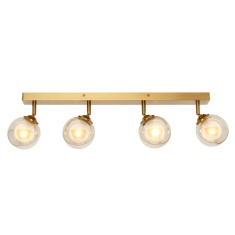 BHS Vanity 4 Light Spotlight Bar - Satin Brass