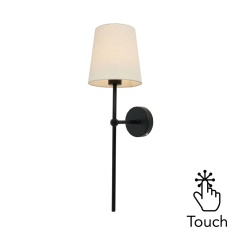 BHS USB-C Rechargeable Shaded Wall Light - Black