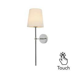 BHS USB-C Rechargeable Shaded Wall Light - Chrome