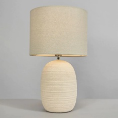 BHS Heath Ceramic Beehive Table Lamp - Cream