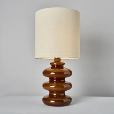 BHS Annabelle Wobble Table Lamp - Cognac