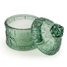 Candlelight Small Round Embossed Jar Candle With Lid Chengdu Sakura Blossom