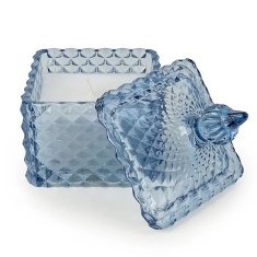 Candlelight Small Square Embossed Jar Candle Tianshui Sea Salt