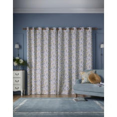 Laura Ashley Longston Sprig Eyelet Curtains - Ochre Yellow