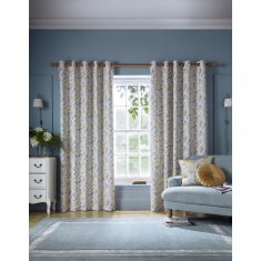 Laura Ashley Longston Sprig Eyelet Curtains - Ochre Yellow