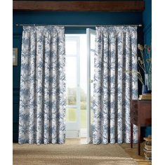 Laura Ashley Tuileries Pencil Pleat Curtains - Midnight
