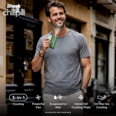 Shark FA022UKGN ChillPill 3-in-1 Fan, Mist & InstaChill System - Matcha