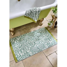 William Morris At Home Michaelmas Daisy Bath Mat - Sage