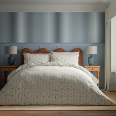 Sanderson Options Summer Scallop Duvet Set - Indigo
