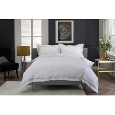 The Lyndon Company Hampstead Duvet Set - White/Silver