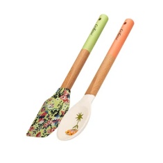 Cath Kidston Painted Table Silicone & Wood Utensil Set of 2