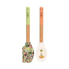 Cath Kidston Painted Table Silicone & Wood Utensil Set of 2