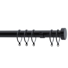 Speedy Stud End Cap Fixed Metal Curtain Pole Set - 28mm
