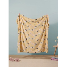 Furn Country Bee Fleece Throw 130x180cm - Honey Furn Country Bee Fleece Throw 130x180cm - Honey