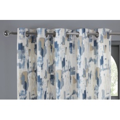 Sundour Bamford Abstact Lined Eyelet Curtains - Cobalt Sundour Bamford Abstact Lined Eyelet Curtains - Cobalt