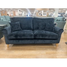 Alstons Paulina 3 Seater Sofa in Ink Chadbury Fabric with Light Feet