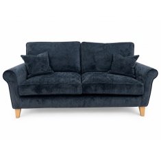 Alstons Paulina 3 Seater Sofa in Ink Chadbury Fabric with Light Feet